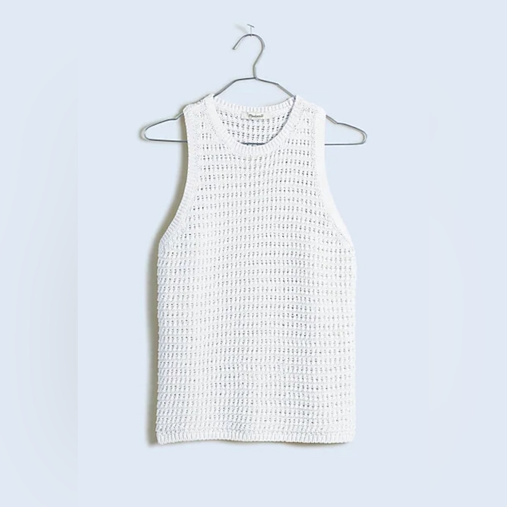 Madewell Crochet-Knit Crewneck Sweater Tank
